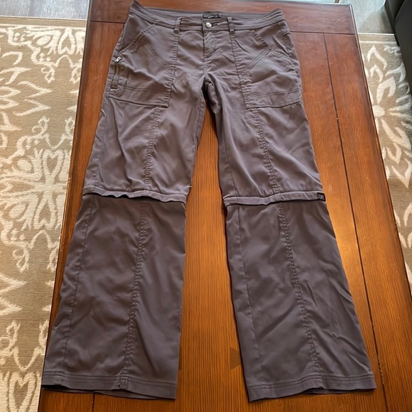 Prana Pants - Prana Convertable Hiking Gray Pants 10. Excellent condition. Zip off pants.